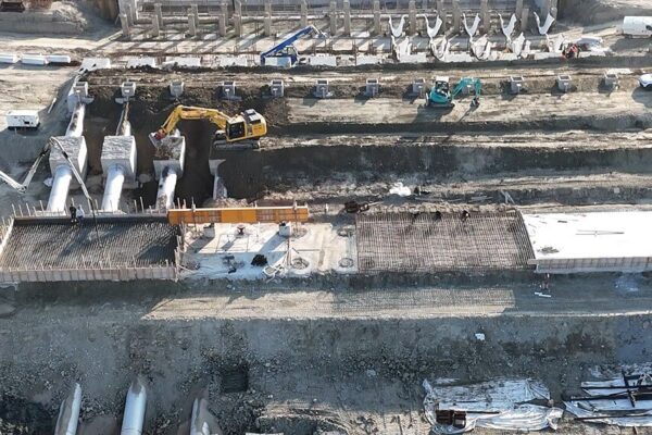 Realizzazione soletta strada arginale